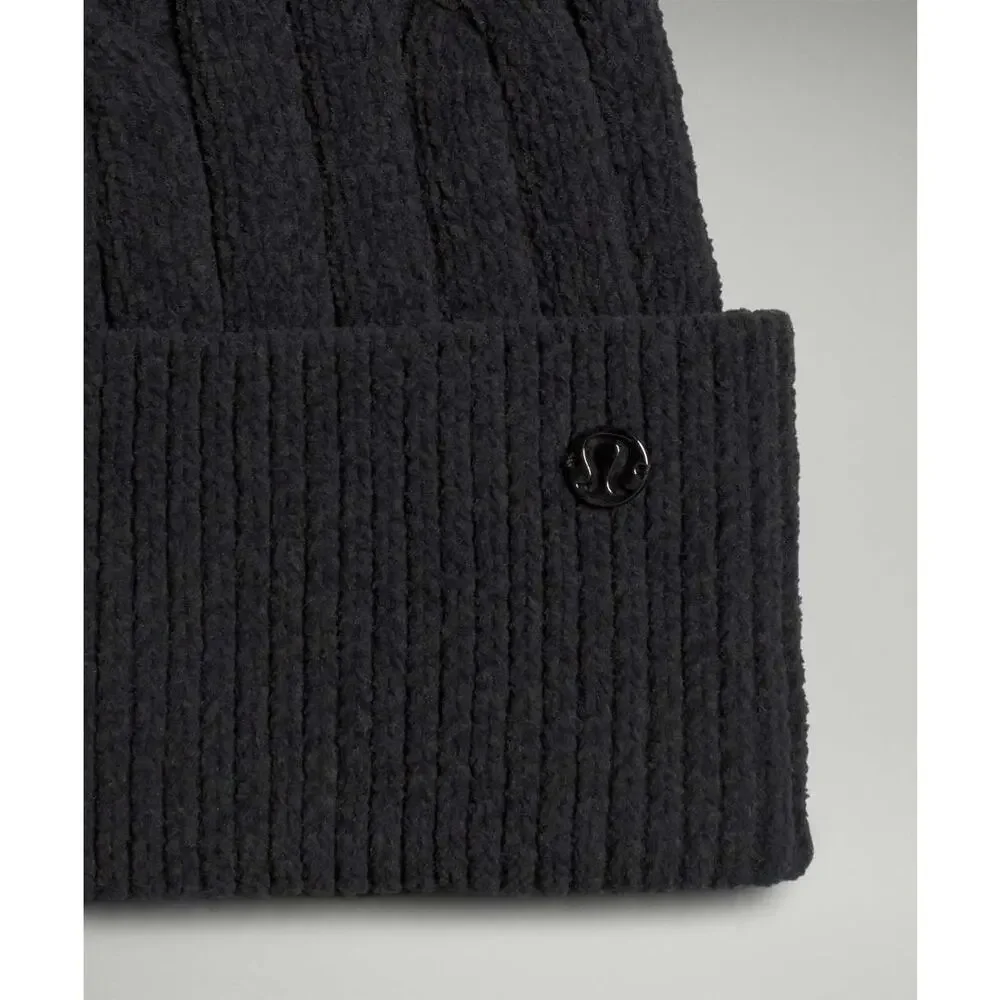 Lululemon Cable Knit Pom Beanie Black NWT | Retail $58